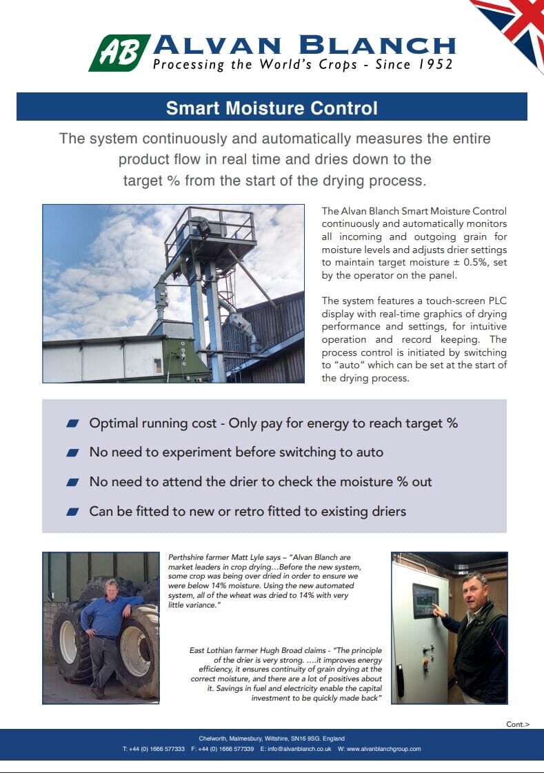 Preview of the Alvan Blanch moisture control brochure
