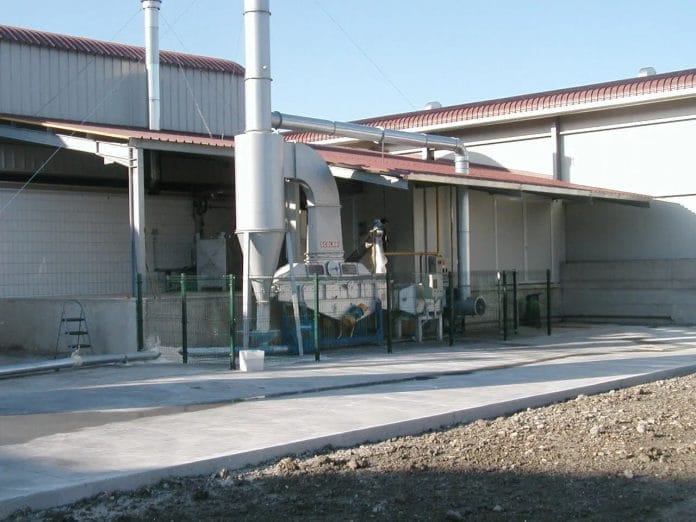 Industrial egg shells dryer