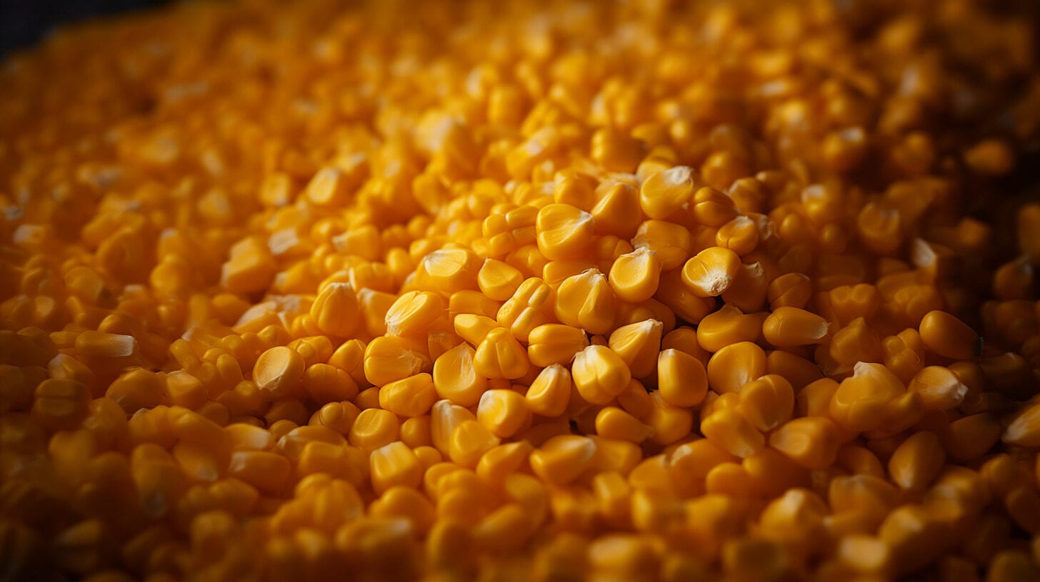 Corn grain after harvest